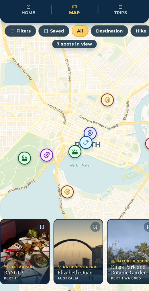 The map of a city